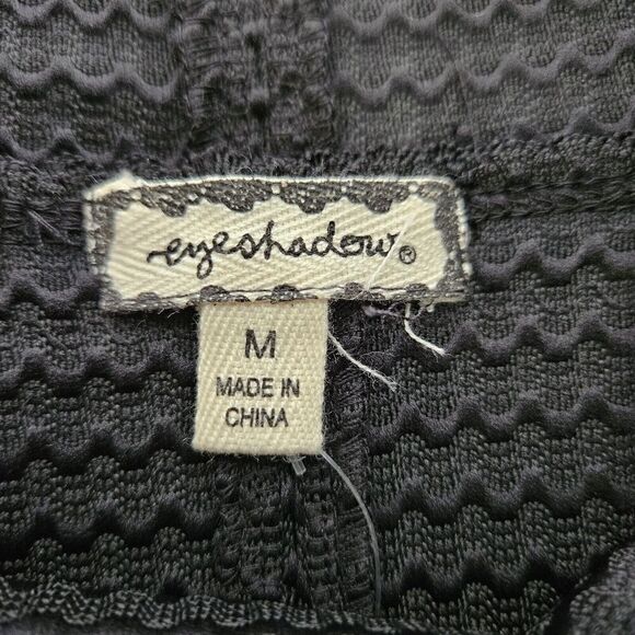 EyeShadow Black Pleated Mini Skirt Womens M Pull On NWT - Picture 5 of 9